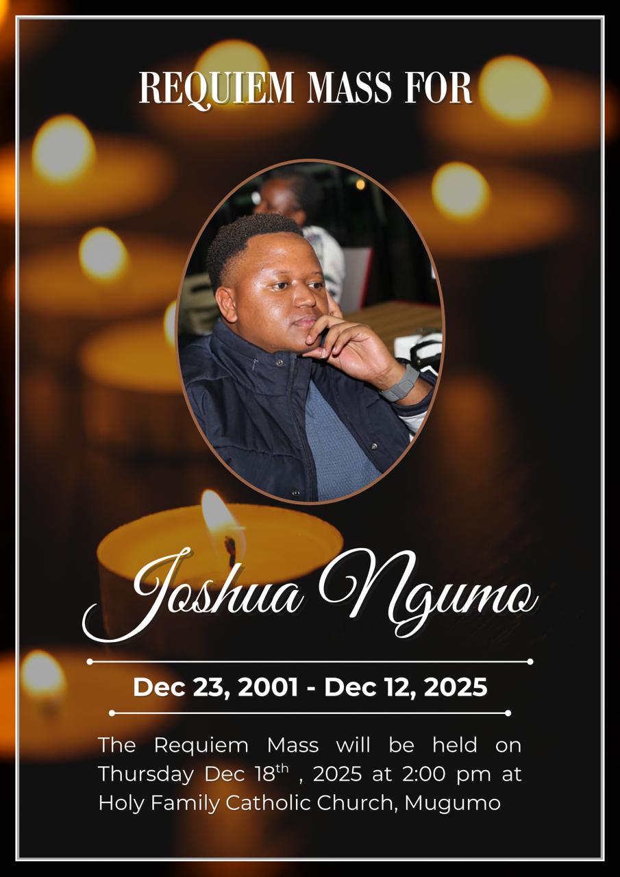 Tribute Poster for Joshua Ngumo Kinyingi